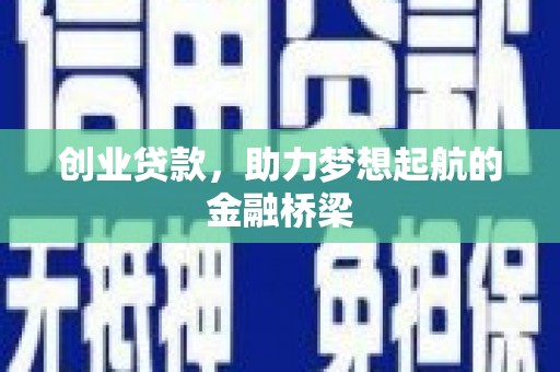 阿莲创业贷款，助力梦想起航的金融桥梁