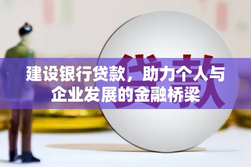 丽水建设银行贷款，助力个人与企业发展的金融桥梁