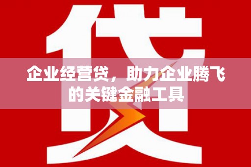 瑞金企业经营贷，助力企业腾飞的关键金融工具