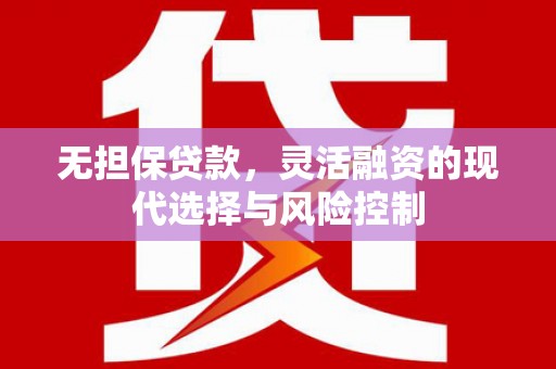 罗定无担保贷款，灵活融资的现代选择与风险控制