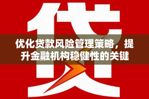 乌伊岭优化贷款风险管理策略，提升金融机构稳健性的关键