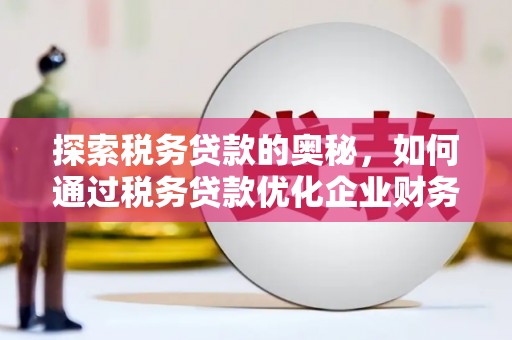 惠民探索税务贷款的奥秘，如何通过税务贷款优化企业财务